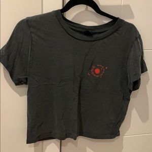 Urban outfitter graphic tee crop